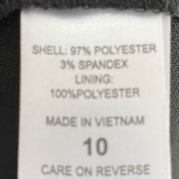 NY & COMPANY Dress Sheath Floral Lined Sleeveless Black & Pink Size 10 - Picture 9 of 11